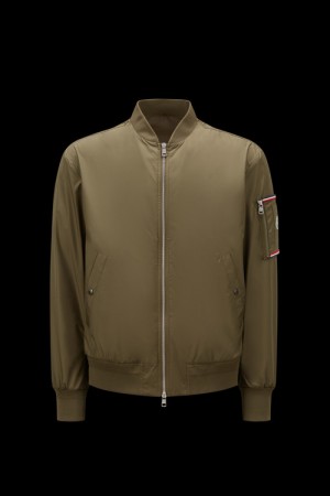 Cortavientos Moncler Bharani Bomber Hombre Verde Oliva Verde | PDGA-20635