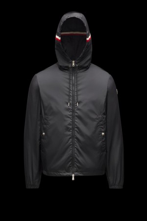 Cortavientos Moncler Grimpeurs Encapuchado Hombre Negras | CISW-73451