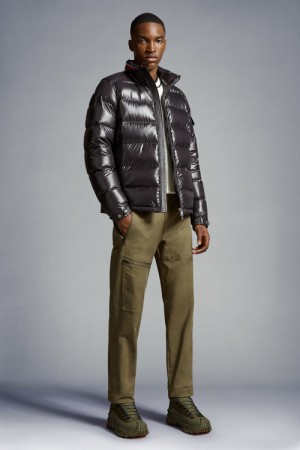 Pantalon Moncler Algodon Hombre Verde Oscuro | WMDB-35678