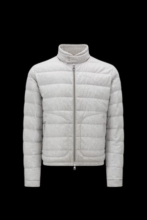 Chaquetas De Plumas Cortas Moncler Acorus Hombre Gris Claro | WQZS-53892