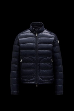 Chaquetas De Plumas Cortas Moncler Acorus Hombre Azules | FILS-31704