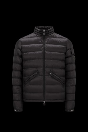 Chaquetas De Plumas Cortas Moncler Agay Hombre Negras | CKNI-70156