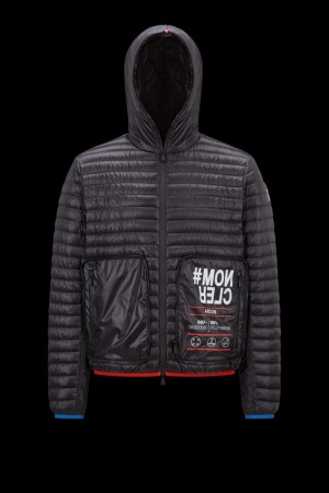 Chaquetas De Plumas Cortas Moncler Ardon Hombre Negras | VQOZ-84196