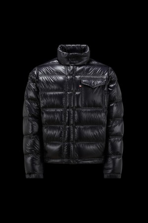 Chaquetas De Plumas Cortas Moncler Raffort Hombre Negras | MONG-12543