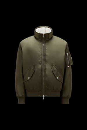 Chaquetas De Plumas Cortas Moncler Timur Bomber Jacket With Inner Hombre Verde Oscuro | CQGI-87049