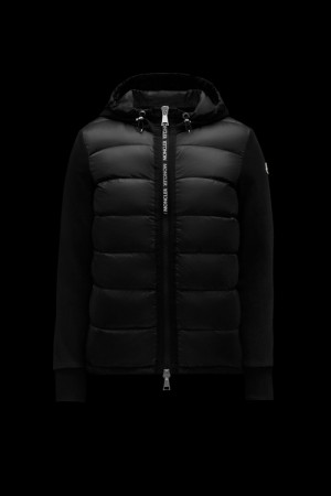 Sudadera con Capucha Moncler Acolchado Fleece Mujer Negras | POYB-46270