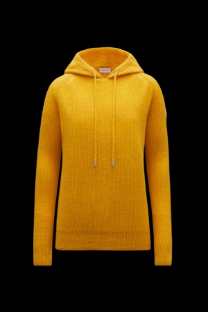 Sudadera con Capucha Moncler Lana & Cashmere Mujer Moutarde Amarillo | SVCE-84092