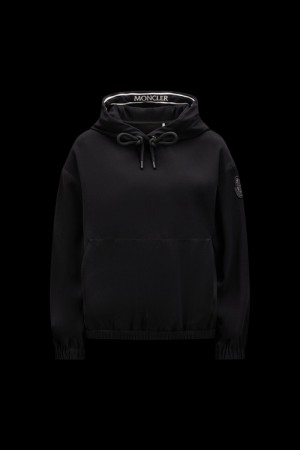 Sudadera con Capucha Moncler Satin Mujer Negras | FRWE-73529