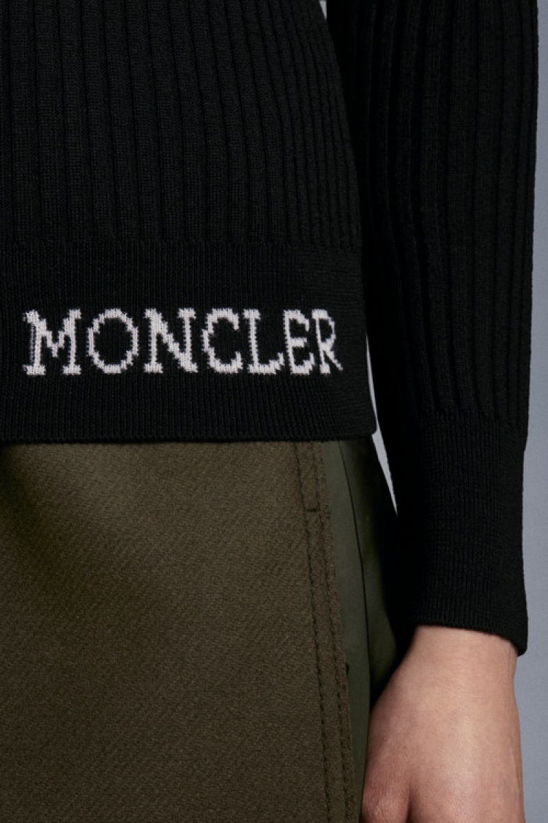 Suéteres Moncler Lana Turtleneck Mujer Negras | AUHS-61498